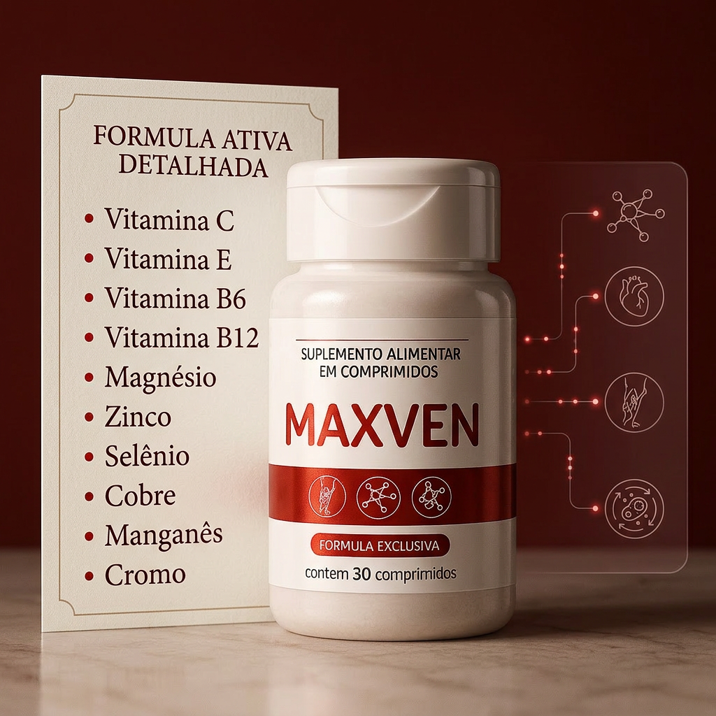 Tabela nutricional e composição do Maxven